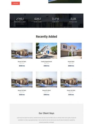 house rental apartments and house html template